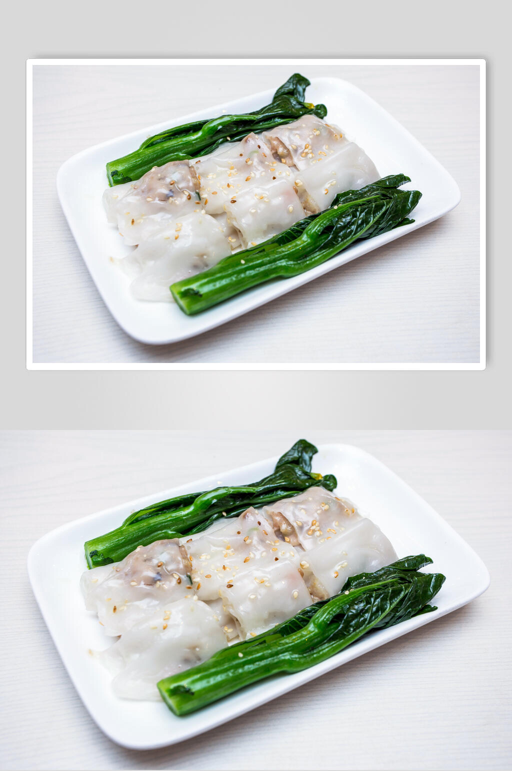 新鲜青菜肠粉图片素材