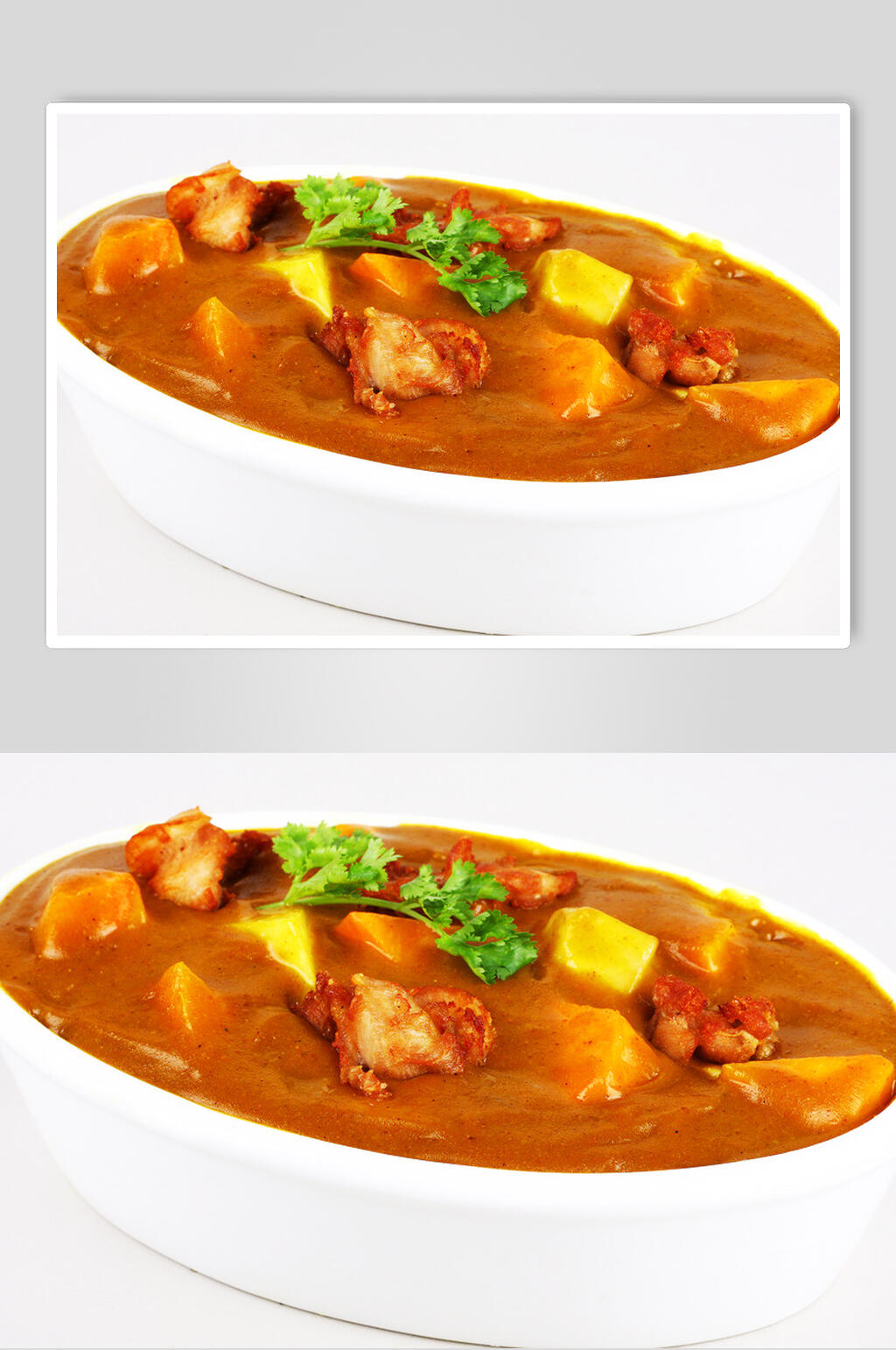 咖喱鸡焗饭食品图片素材