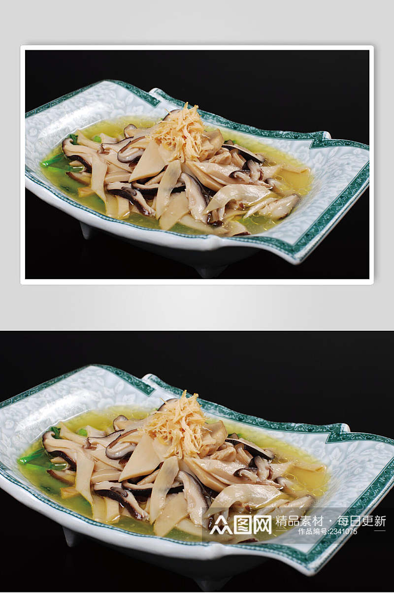 瑶柱珍菌煮菜心图片素材