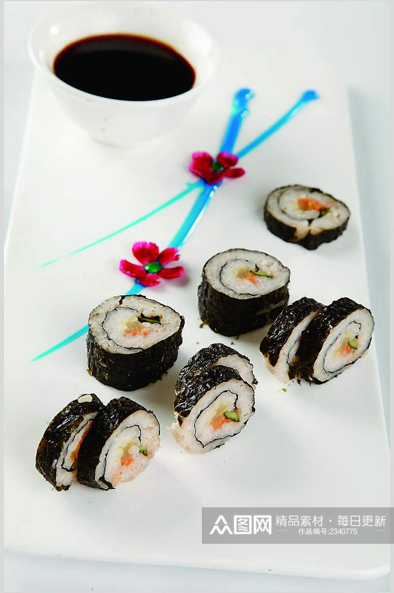 料理日式寿司太卷图片素材