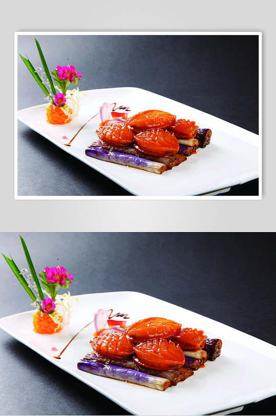 意式南茄烩鲜鲍餐饮食品图片
