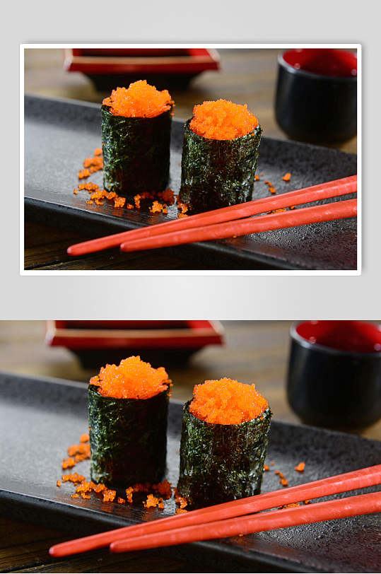 鱼籽海鲜寿司食品图片