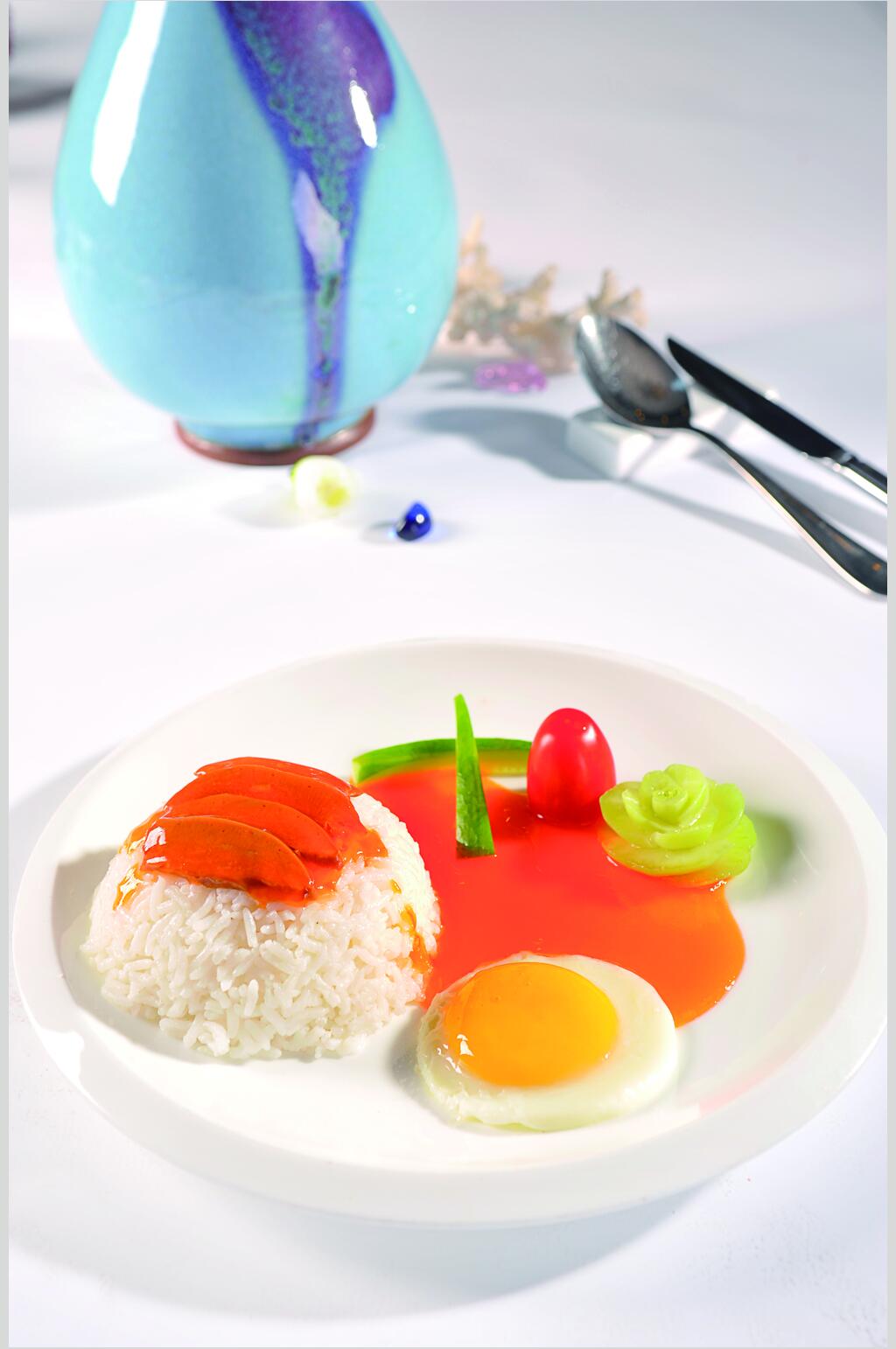 精品鲍鱼捞饭食品图片素材