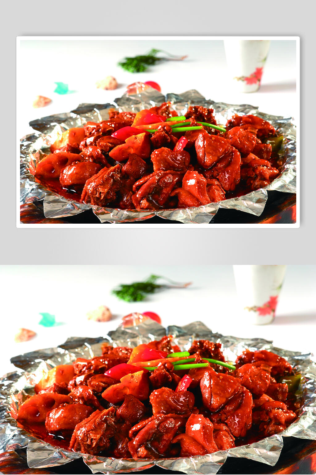 铁板固始鸡食品摄影图片素材