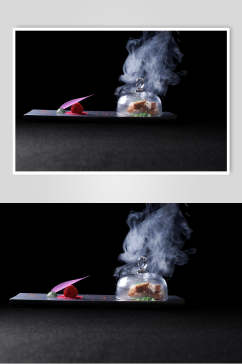 分子菜玫瑰烟熏兔肉图片