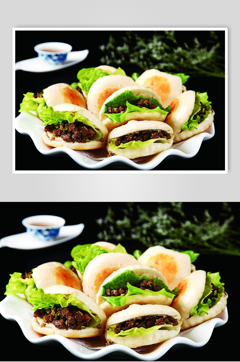 精品美味肉夹馍餐饮摄影图片素材
