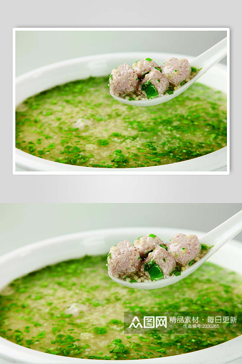 养生莲丸汤食品图片素材