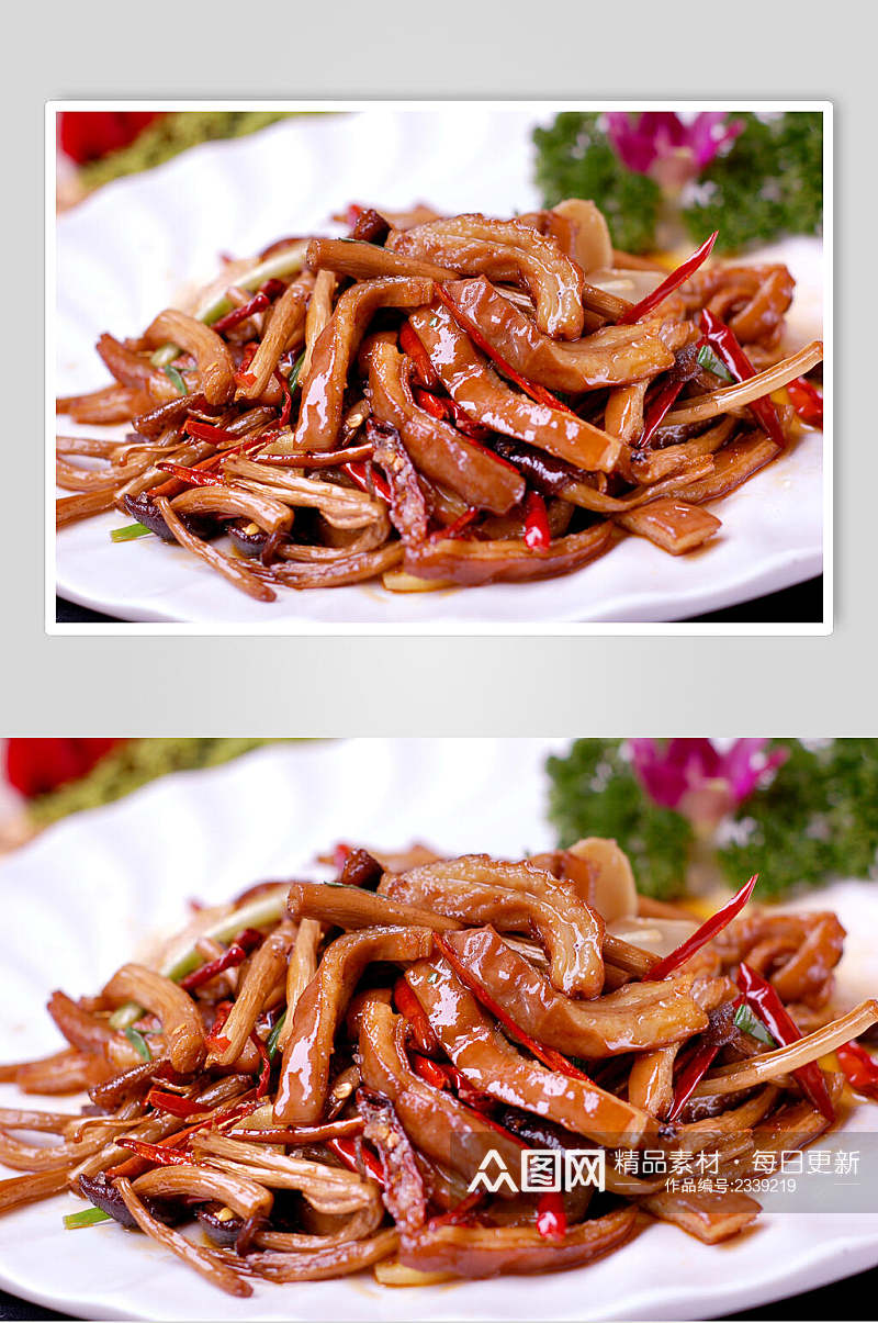 鲜菌煸肠通餐饮食物图片素材