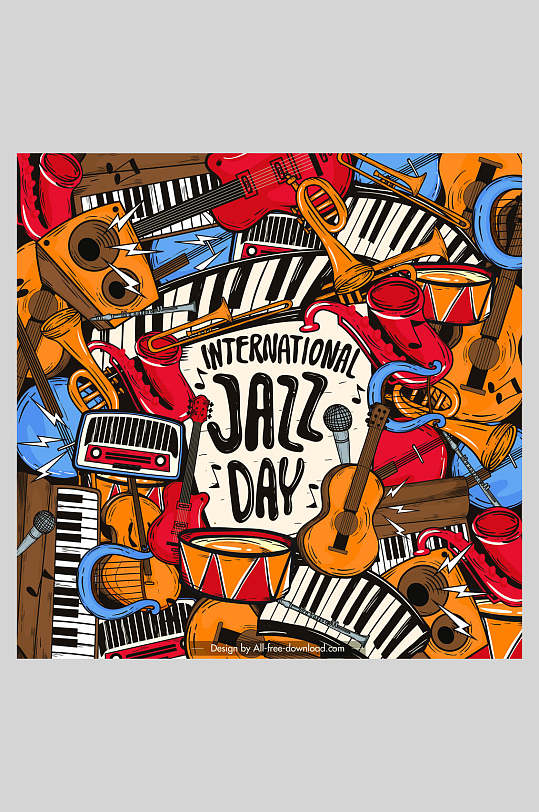 创意手绘大学音乐节插画海报