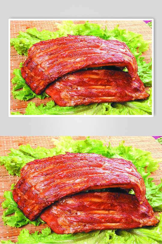 川式卤猪排餐饮食品图片