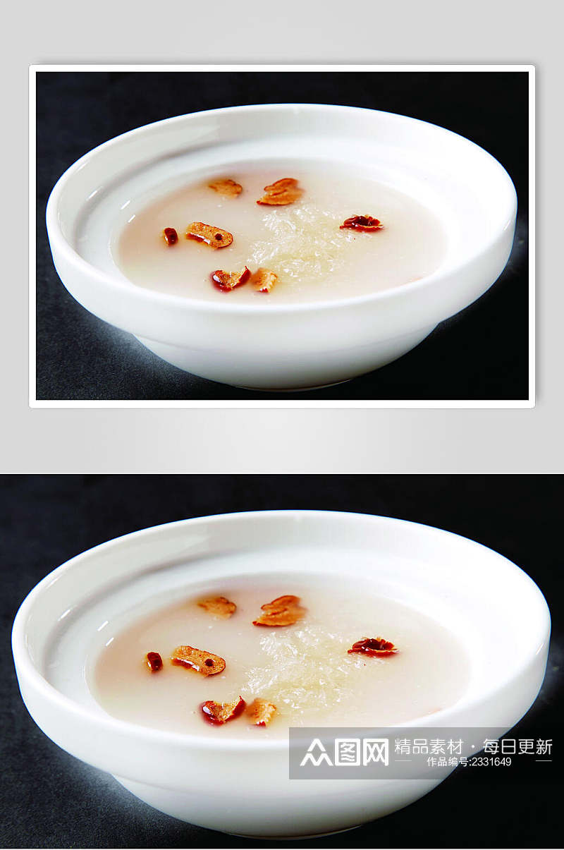 冰花椰汁炖官燕食物高清图片素材
