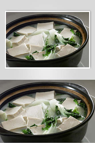千叶奶白菜煲餐饮食品图片