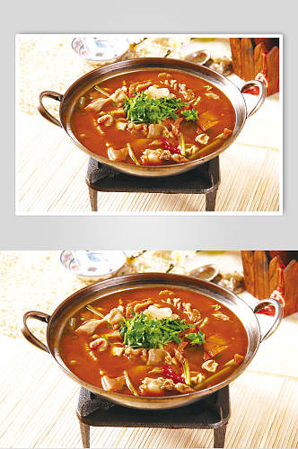 干锅鱼杂食物图片