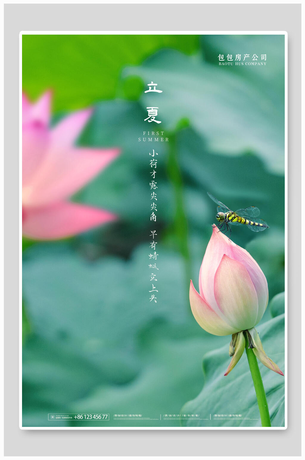 时尚立夏节气海报素材
