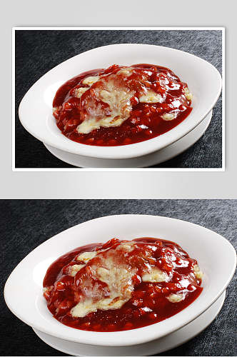 鲜茄猪扒鸡扒饭餐饮食品图片