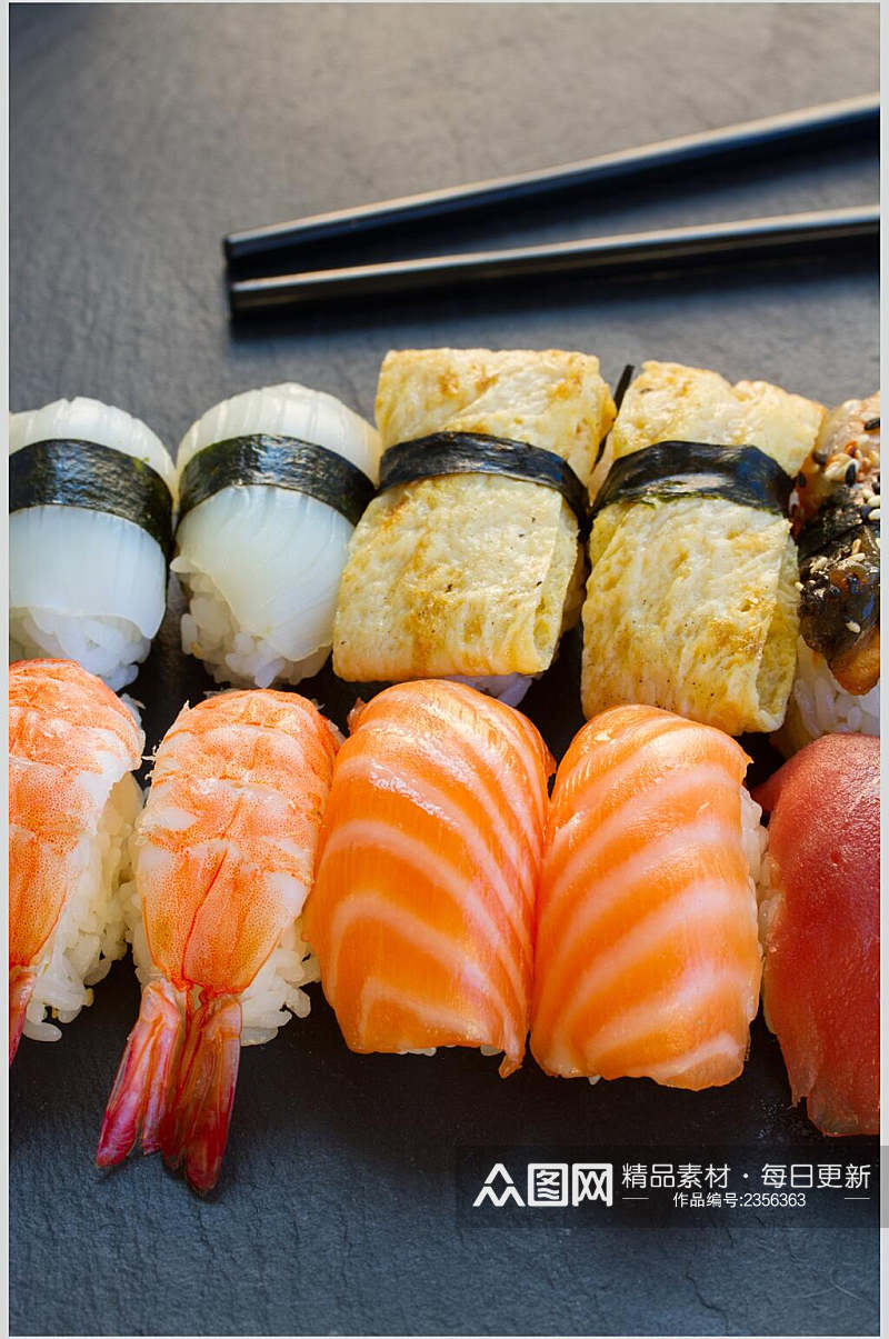 新鲜海鲜寿司食物高清图片素材