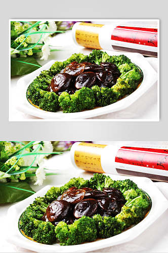 蚝油小香菇食品摄影图片