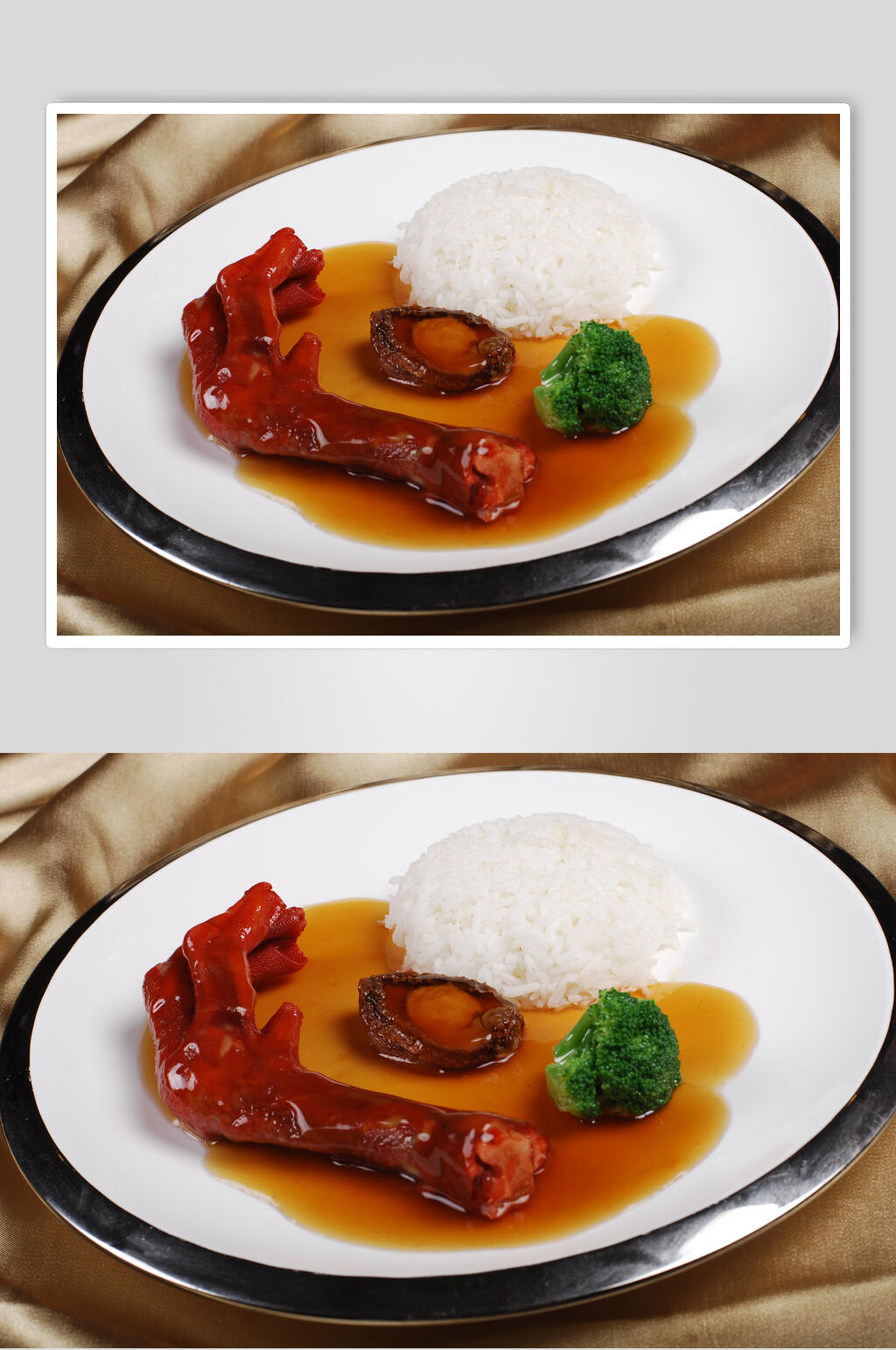鲜鲍扣鹅掌食物高清图片素材