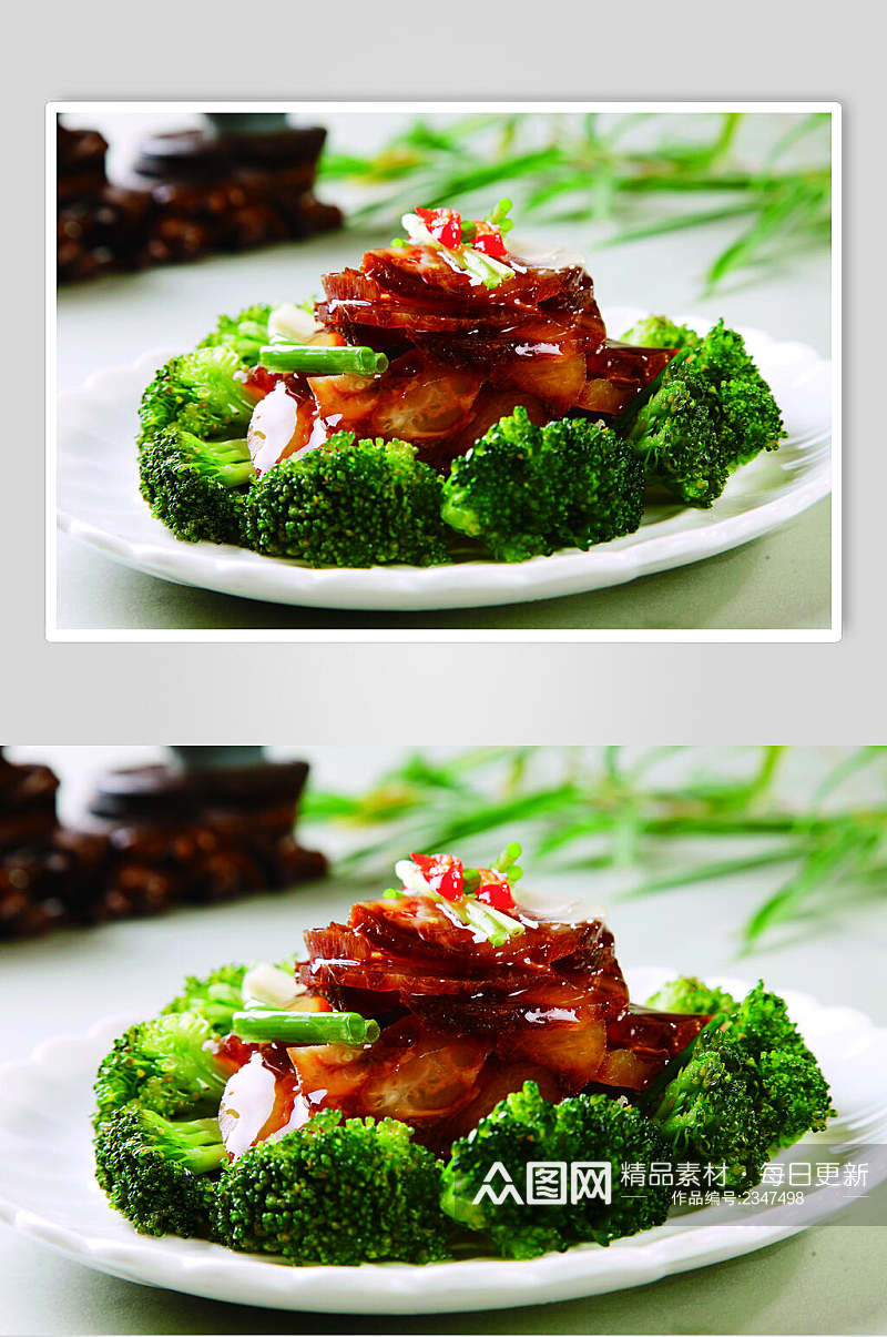 新鲜兰花蹄筋食品高清图片素材