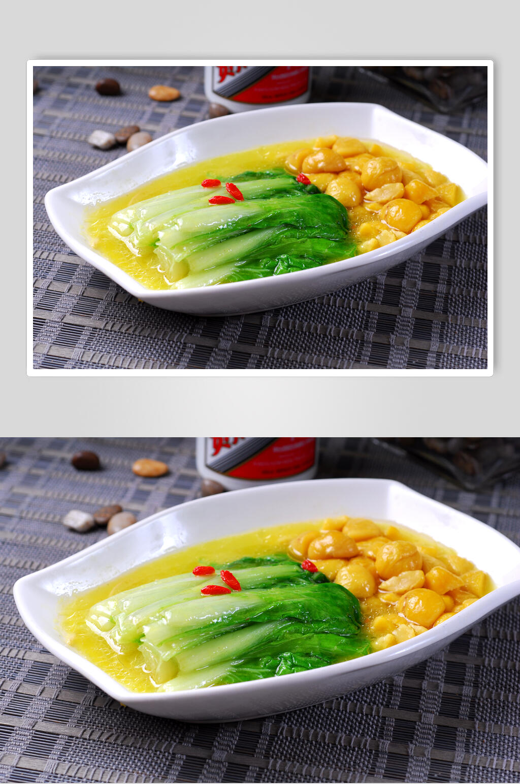 鸡汁板栗白菜高清图片素材