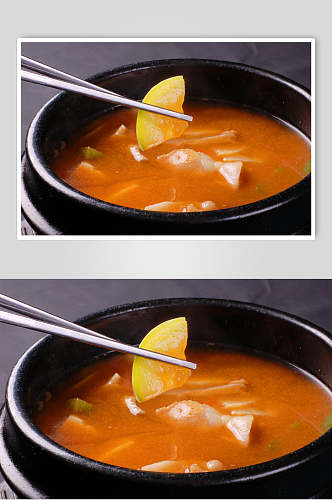 汤大酱汤摄影图片