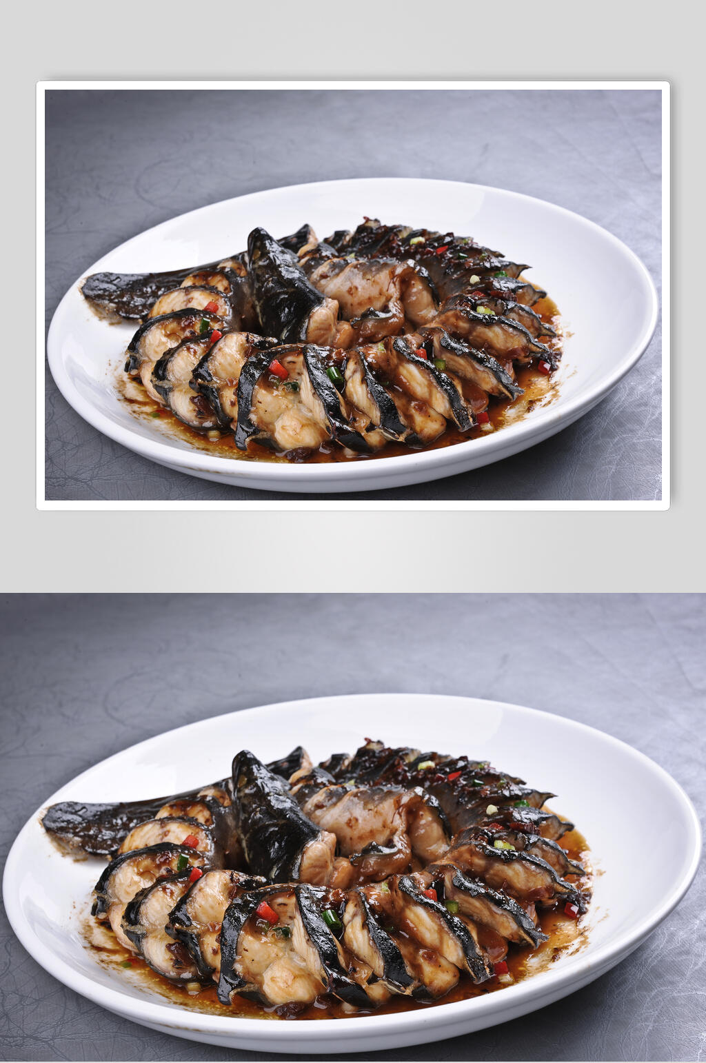 豉汁蒸盘龙蟮食品高清图片素材