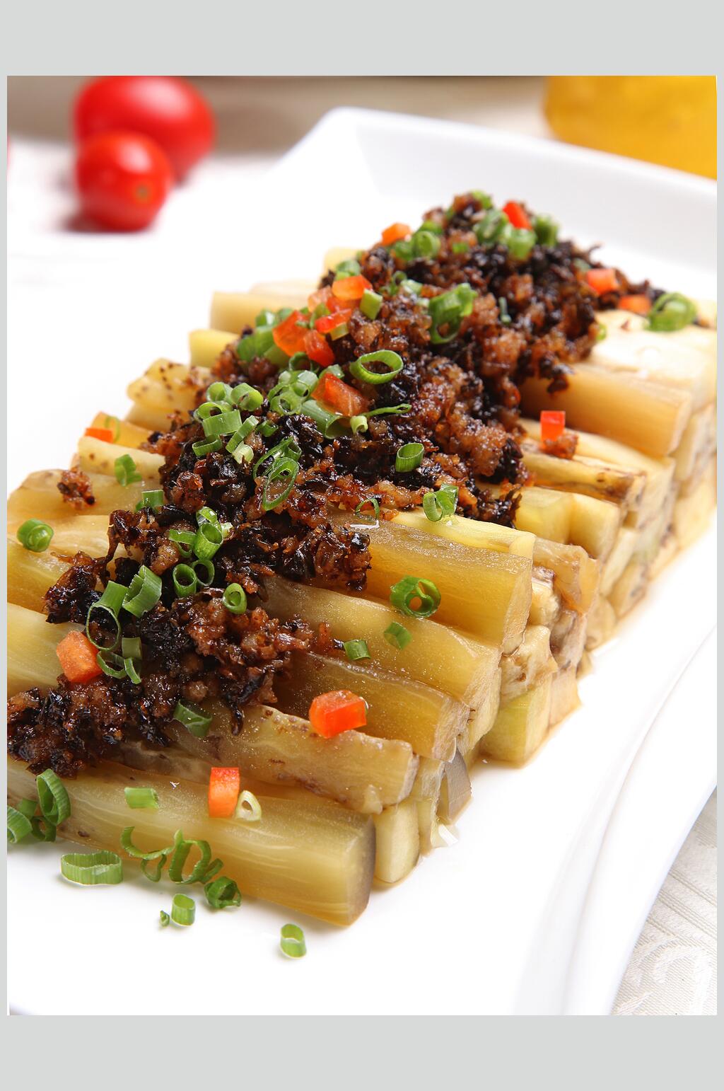 梅菜肉碎蒸茄子餐饮食品图片素材