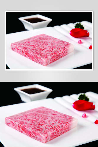 黑椒汁神户牛肉食品摄影图片