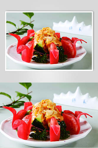 日式青瓜螺头食品高清图片