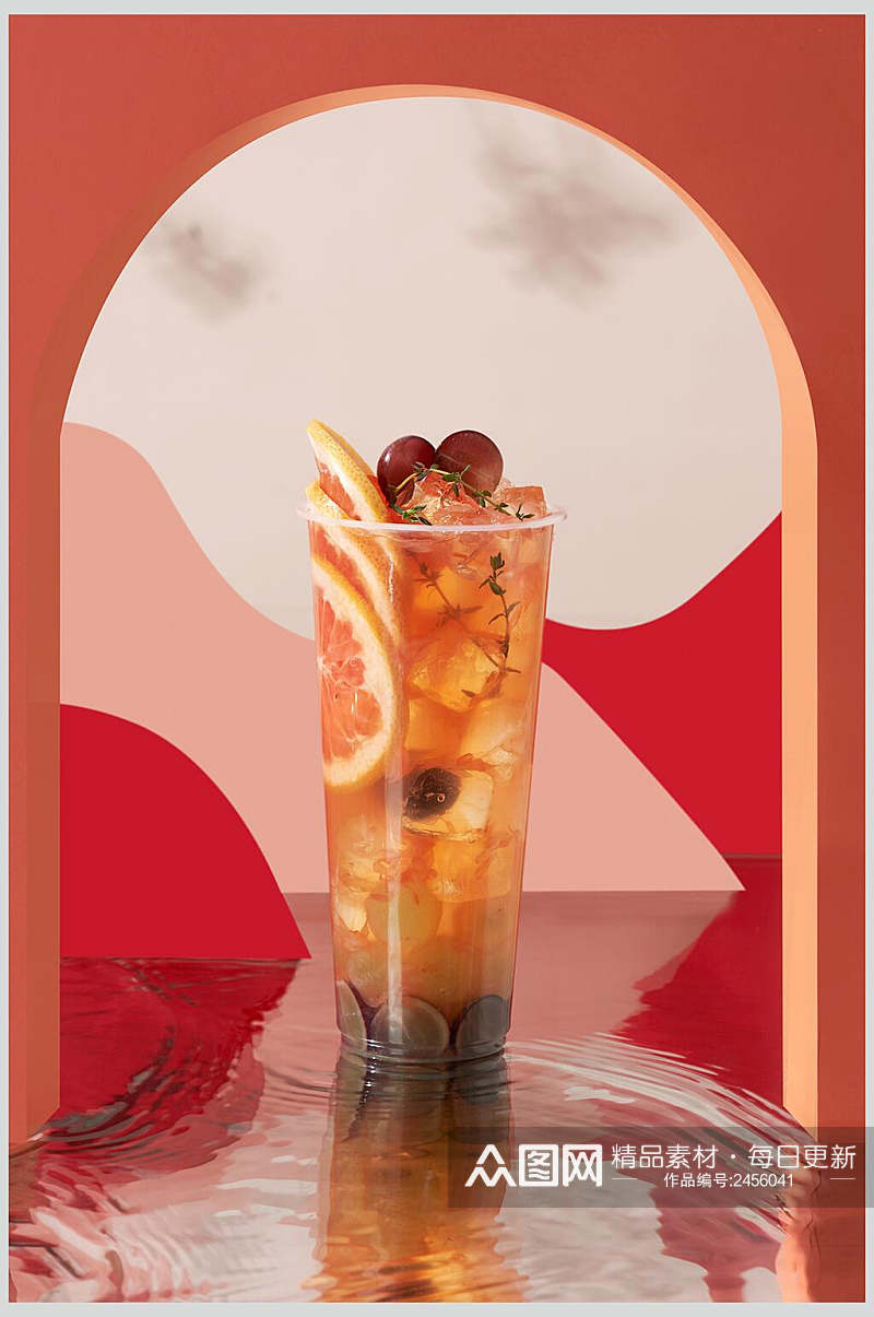 创意清凉饮品水果茶图片素材