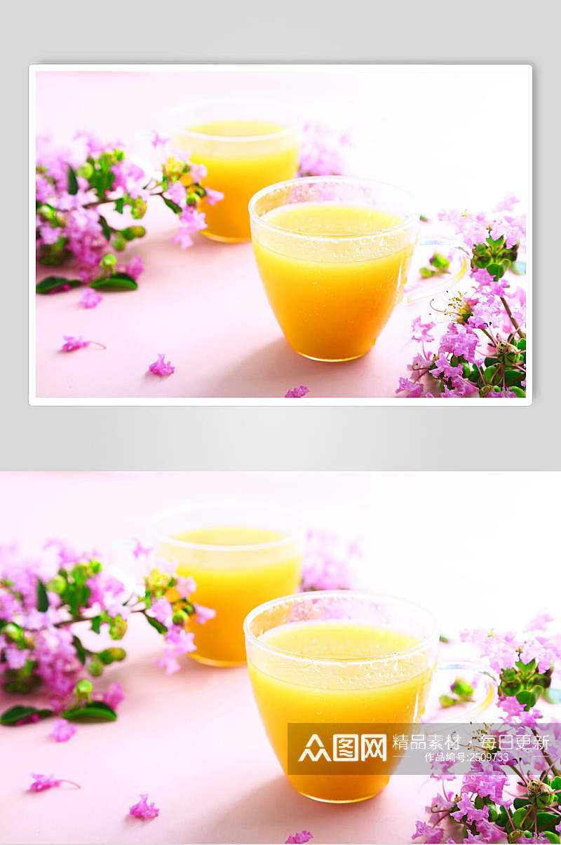 夏日美味橙汁饮品奶茶摄影图素材