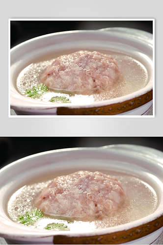 清蒸狮子头食品菜摄影图片