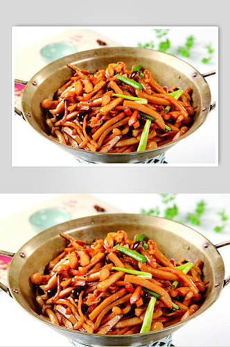 干锅三菇食品摄影图片