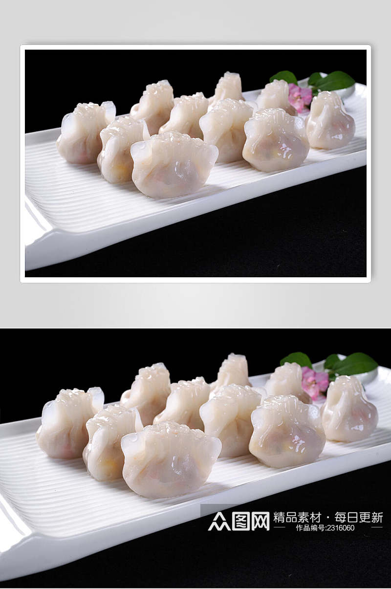 新鲜海皇虾饺食品高清图片素材