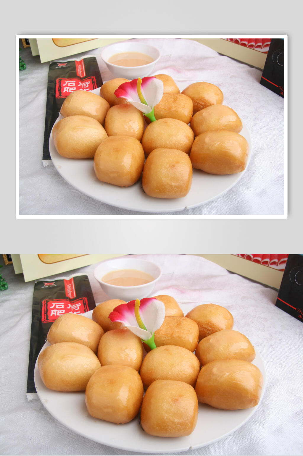 香煎馒头食品高清图片素材