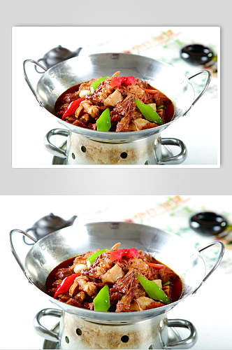 干锅手撕肉食品高清图片