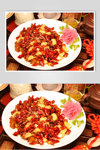 炝锅红烧肉美食图片