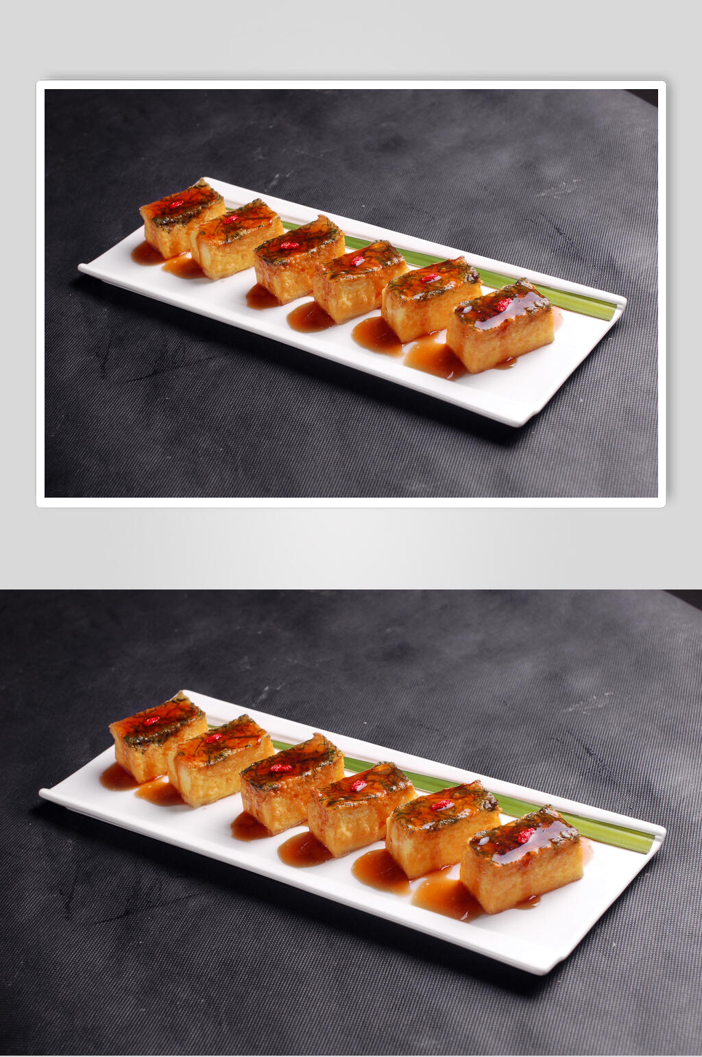特色精品鲍汁蔬菜豆腐图片素材