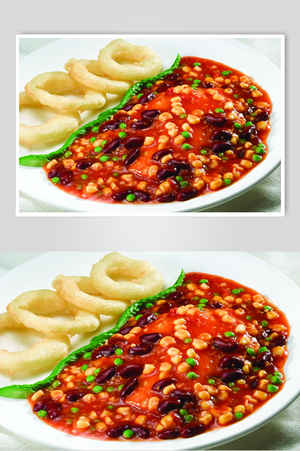 泰汁彩豆局银雪鱼食物高清图片素材