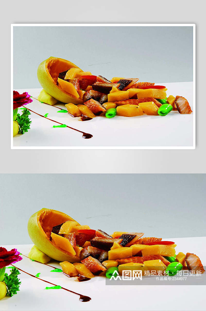 芒果玉龙船食品图片素材