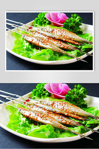 新鲜美味多春鱼食物图片