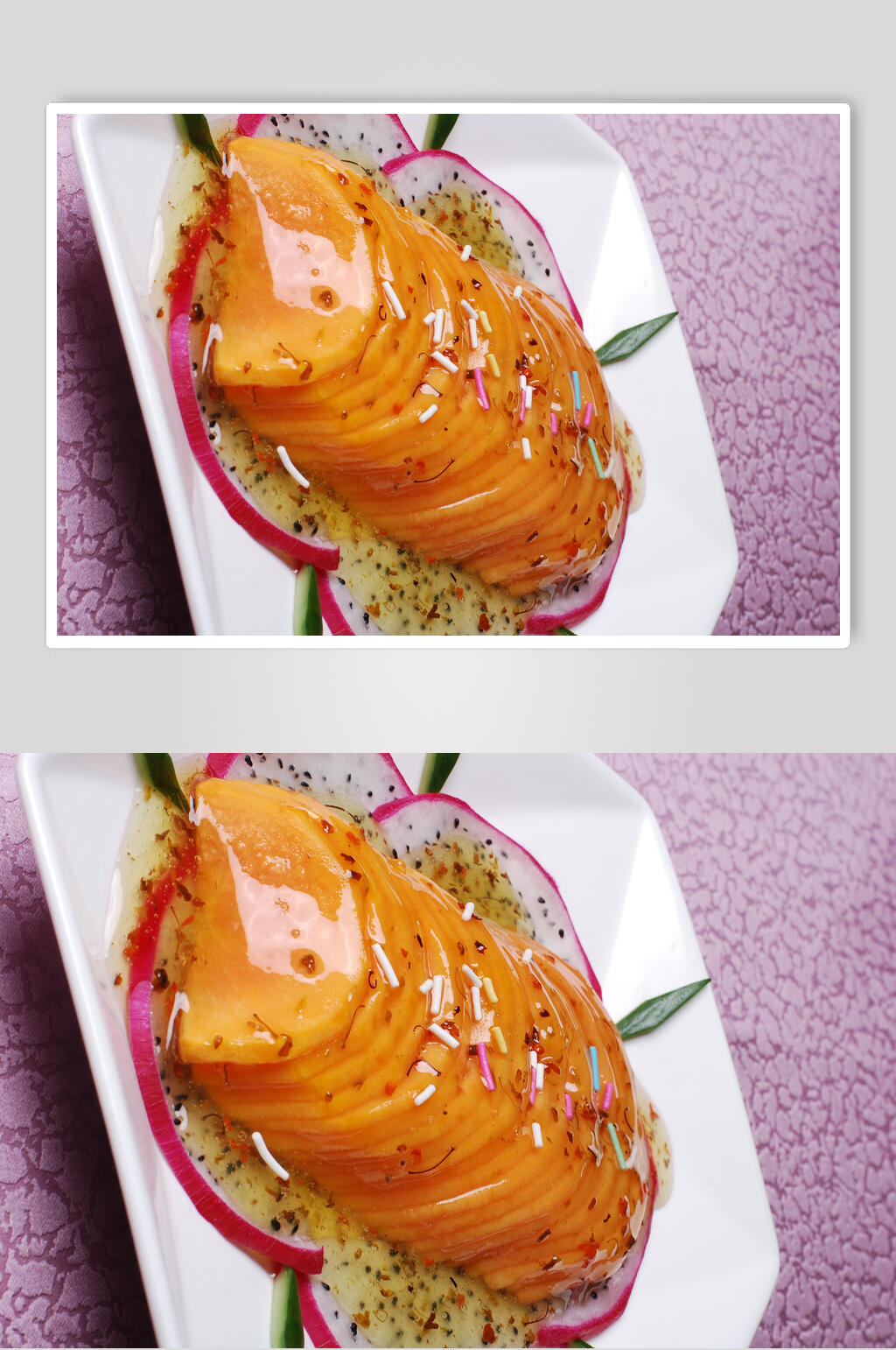 美味冰镇木瓜图片素材