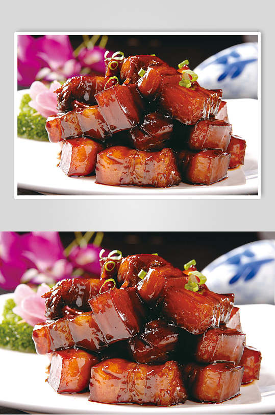 飘香红烧肉摄影图片