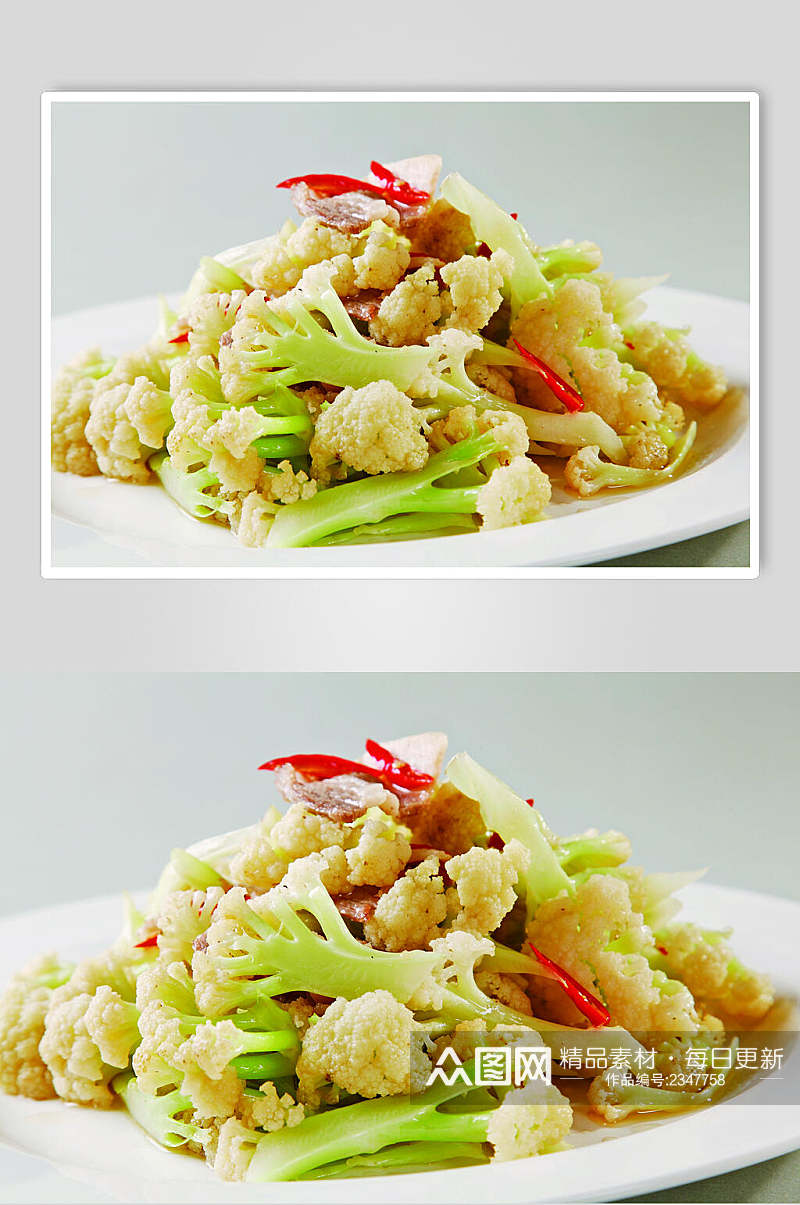杭州有机花菜美食摄影图片素材
