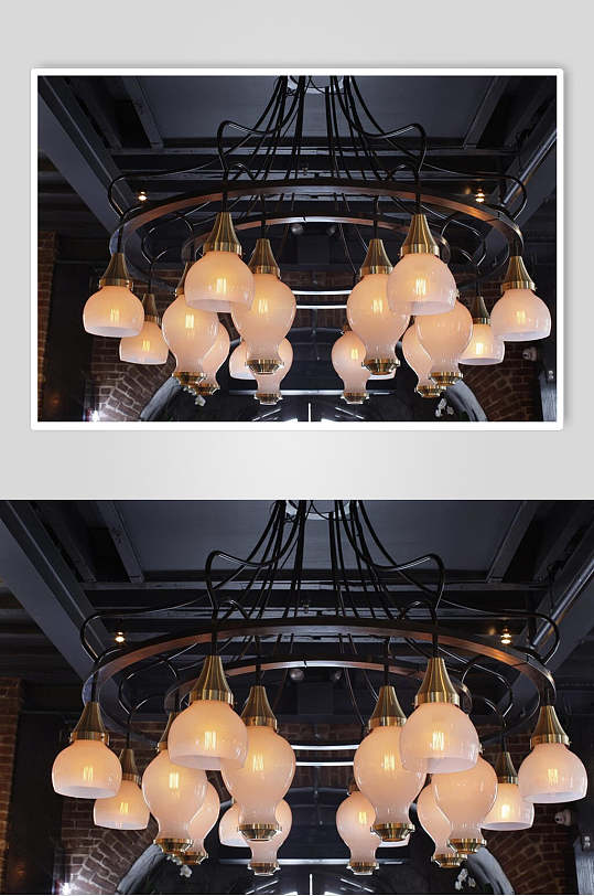 洋气商业餐厅吊灯摄影图片