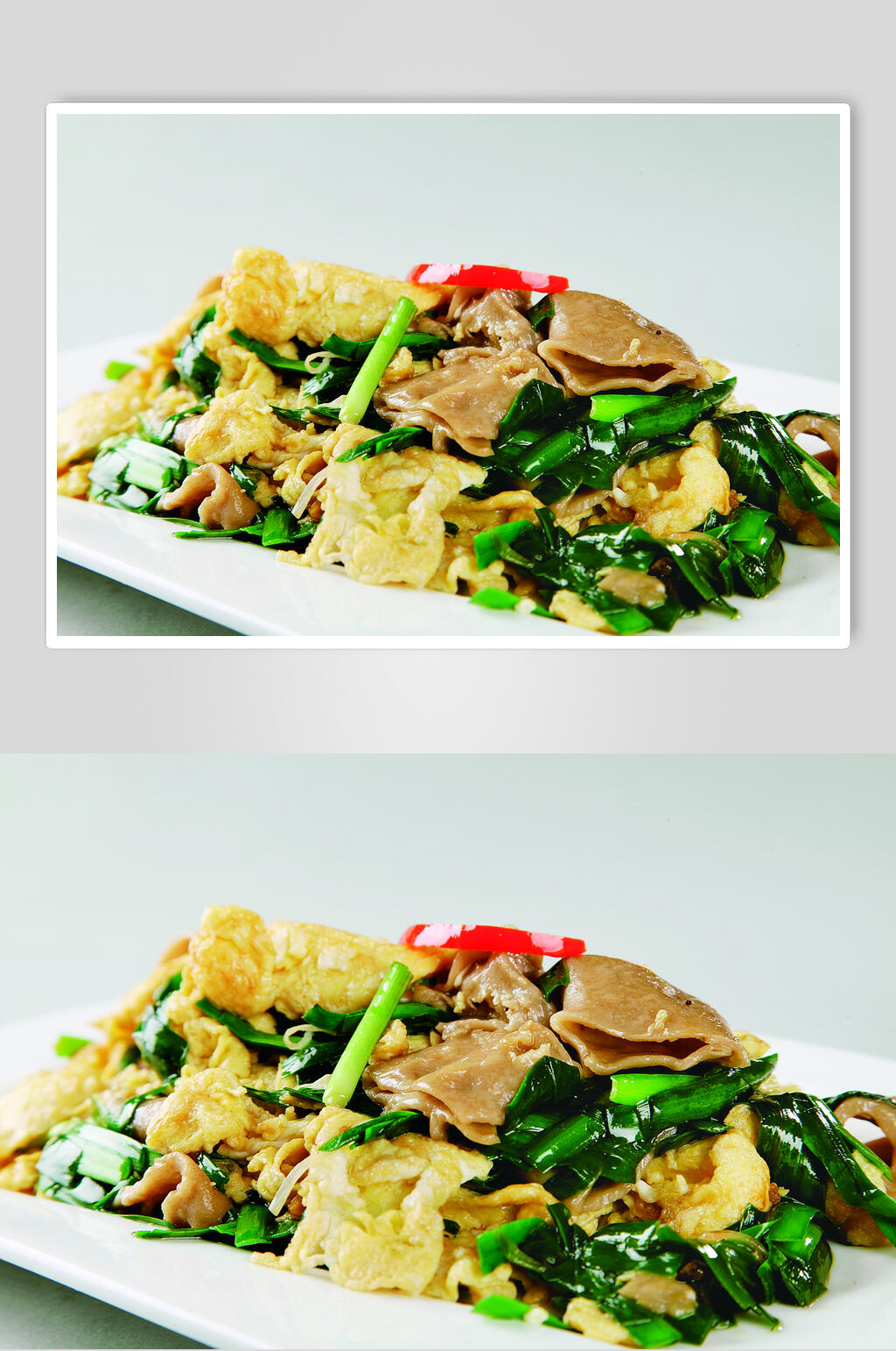 韭菜鸡蛋烤栳栳美食图片素材
