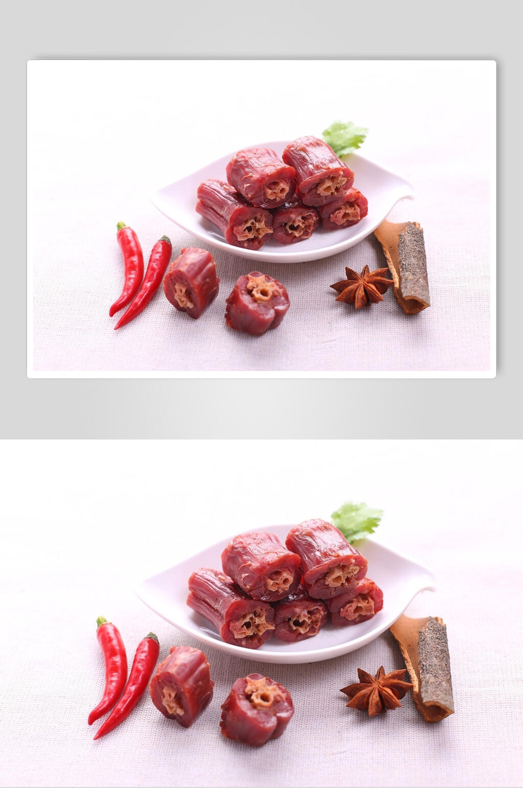香辣鸭脖鸭头鸭舌食物摄影图片素材