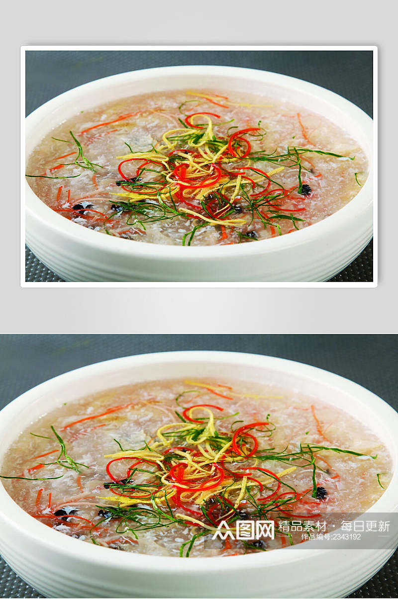 三丝鱼肚羹食品图片素材