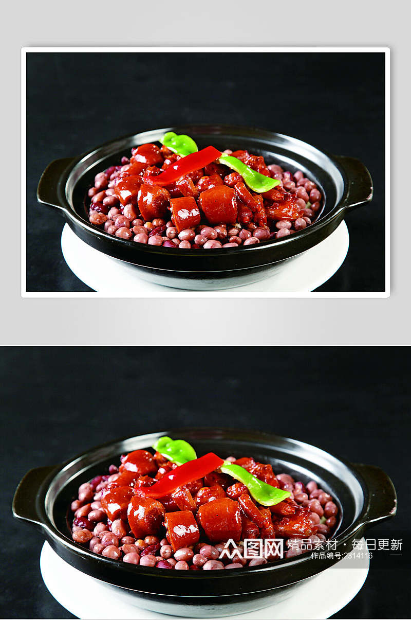黑椒双豆煮猪尾架餐饮食品图片素材