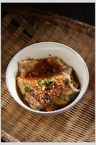 蒸刨盐鱼食品菜摄影图片